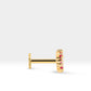 Çiçek Yakutlu ve Pırlantalı Piercing, 8 MM , 1.2 MM, 14K Sarı-Beyaz-Kırmızı Altın | LP00039R