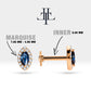 Markiz Safir ve Pırlantalı Piercing, 8 MM , 1.2 MM, 14K Sarı-Beyaz-Kırmızı Altın | LP00026S