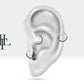 Dizi Safirli Halka Piercing, 10-12 MM , 1.2 MM, 14K Sarı-Beyaz-Kırmızı Altın | LC00002S