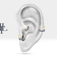 Dağınık Safirli Halka Piercing, 10-12 MM , 1.2 MM, 14K Sarı-Beyaz-Kırmızı Altın | LC00001S