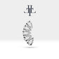Damla Pırlantalı Piercing, 8 MM , 1.2 MM, 14K Sarı-Beyaz-Kırmızı Altın | LP00010D