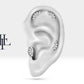 Damla Pırlantalı Piercing, 8 MM , 1.2 MM, 14K Sarı-Beyaz-Kırmızı Altın | LP00010D