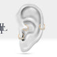 Dağınık Pırlanta Halka Piercing, 10-12 MM , 1.2 MM, 14K Sarı-Beyaz-Kırmızı Altın | LC00001D