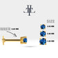 Tek Taş Safir Piercing, 8 MM , 1.2 MM, 14K Sarı-Beyaz-Kırmızı Altın | LP00018S