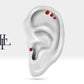 Tek Taş Yakut Piercing, 8 MM , 1.2 MM, 14K Sarı-Beyaz-Kırmızı Altın | LP00018R