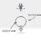 Asma Pırlantalı Halka Piercing, 10-12 MM , 1.2 MM, 14K Sarı-Beyaz-Kırmızı Altın | LC00013D