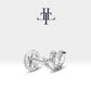Üçlü Markiz Pırlanta Piercing, 8 MM , 1.2 MM, 14K Sarı-Beyaz-Kırmızı Altın | LP00025D