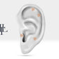 Pırlantalı Kar Tanesi Piercing, 8 MM , 1.2 MM, 14K Sarı-Beyaz-Kırmızı Altın | LP00007D