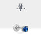 Tek Taş Safir Piercing, 8 MM , 1.2 MM, 14K Sarı-Beyaz-Kırmızı Altın | LP00018S