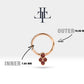 Asma Yakutlu Halka Piercing, 10-12 MM , 1.2 MM, 14K Sarı-Beyaz-Kırmızı Altın | LC00013R