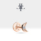 Minik Hilal Pırlantalı Piercing, 8 MM , 1.2 MM, 14K Sarı-Beyaz-Kırmızı Altın | LP00015D