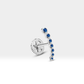 Süzme Safirli Piercing, 8 MM , 1.2 MM, 14K Sarı-Beyaz-Kırmızı Altın | LP00005S