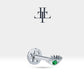 Yeşil Garnetlı Göz Piercing, 8 MM , 1.2 MM, 14K Sarı-Beyaz-Kırmızı Altın | LP00012G