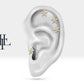 Baget Pırlantalı Yıldız Piercing, 8 MM , 1.2 MM, 14K Sarı-Beyaz-Kırmızı Altın | LP00009D