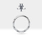 Beş Baget Pırlantalı Halka Piercing, 10 MM , 1.0 MM, 14K Sarı-Beyaz-Kırmızı Altın | LC00047D