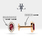 Markiz Yakut ve Pırlantalı Piercing, 8 MM , 1.2 MM, 14K Sarı-Beyaz-Kırmızı Altın | LP00026R