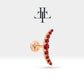 Ruby Moon Design Cartilage Clicker Piercing Single Helix Stud Earring