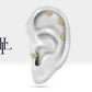 Pırlantalı Göz Piercing, 8 MM , 1.2 MM, 14K Sarı-Beyaz-Kırmızı Altın | LP00008D