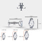 Markiz Pırlanta Piercing, 8 MM , 1.2 MM, 14K Sarı-Beyaz-Kırmızı Altın | LP00022D