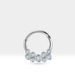 Dağınık Pırlanta Halka Piercing, 10-12 MM , 1.2 MM, 14K Sarı-Beyaz-Kırmızı Altın | LC00001D