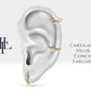 Damla Opal Halka Piercing Küpe, 12 MM , 1.2 MM, 14K Sarı-Beyaz-Kırmızı Altın | LE00008O