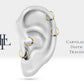 Baget Safirli Halka Piercing, 10-12 MM , 1.2 MM, 14K Sarı-Beyaz-Kırmızı Altın | LC00016S