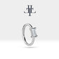 Baget Pırlanta Halka Piercing Küpe, 12 MM , 1.2 MM, 14K Sarı-Beyaz-Kırmızı Altın | LE00002D