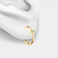 Yıldız Pırlanta Halka Piercing Küpe, 12 MM , 1.2 MM, 14K Sarı-Beyaz-Kırmızı Altın | LE00030D