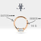 Baget Pırlantalı Halka Piercing, 12 MM , 1.2 MM, 14K Sarı-Beyaz-Kırmızı Altın | LC00008D