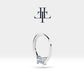 Baget Pırlantalı Halka Piercing, 12 MM , 1.2 MM, 14K Sarı-Beyaz-Kırmızı Altın | LC00008D