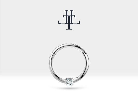 Pırlanta Halka Piercing, 10-12 MM , 1.2 MM, 14K Sarı-Beyaz-Kırmızı Altın | LC00032D