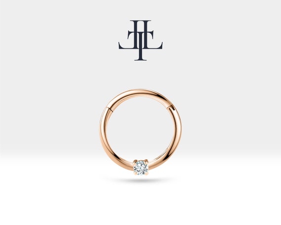 Pırlanta Halka Piercing, 10-12 MM , 1.2 MM, 14K Sarı-Beyaz-Kırmızı Altın | LC00032D