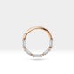 Beş Baget Pırlantalı Halka Piercing, 10 MM , 1.0 MM, 14K Sarı-Beyaz-Kırmızı Altın | LC00047D