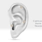 Köşeli Çiçek Pırlantalı Piercing, 8 MM , 1.2 MM, 14K Sarı-Beyaz-Kırmızı Altın | LP00004D