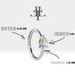 Damla Opal Halka Piercing Küpe, 12 MM , 1.2 MM, 14K Sarı-Beyaz-Kırmızı Altın | LE00008O