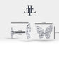 Pırlantalı Kelebek Piercing, 8 MM , 1.2 MM, 14K Sarı-Beyaz-Kırmızı Altın | LP00006D