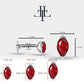 Markiz Yakut Piercing, 8 MM , 1.2 MM, 14K Sarı-Beyaz-Kırmızı Altın | LP00022R