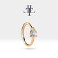 Damla Opal Halka Piercing Küpe, 12 MM , 1.2 MM, 14K Sarı-Beyaz-Kırmızı Altın | LE00008O