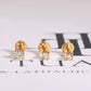 Tek Taş Pırlanta Piercing, 8 MM , 1.2 MM, 14K Sarı-Beyaz-Kırmızı Altın | LP00018D