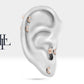 Minik Hilal Pırlantalı Piercing, 8 MM , 1.2 MM, 14K Sarı-Beyaz-Kırmızı Altın | LP00015D