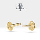 Çiçek Pırlantalı Piercing, 8 MM , 1.2 MM, 14K Sarı-Beyaz-Kırmızı Altın | LP00038D