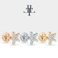 Markiz Pırlantalı Yıldız Piercing, 8 MM , 1.2 MM, 14K Sarı-Beyaz-Kırmızı Altın | LP00014D