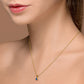 Tektaş Safir Kolye, 14K Sarı-Beyaz-Kırmızı Altın | LN00001S