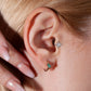 Pırlantalı Kutup Yıldızı Piercing, 8 MM , 1.2 MM, 14K Sarı-Beyaz-Kırmızı Altın | LP00001D