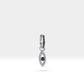 Safir Göz Sallantılı Küpe, 9 MM , 14K Sarı-Beyaz-Kırmızı Altın | LE00054DSB