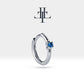 Safir Küpe, 12 MM , 14K Sarı-Beyaz-Kırmızı Altın | LE00006S
