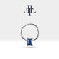 Baget Safirli Halka Piercing, 12 MM , 1.2 MM, 14K Sarı-Beyaz-Kırmızı Altın | LC00007S